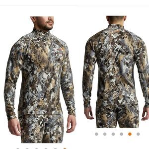SITKA Merino Wool Gore Optifade 1/2 Zip Baselayer Top-L